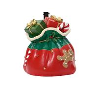 Decorazione Base Albero di Natale, Sacco Regali Natalizio, 42x38x47cm, Rosso e Verde con Decorazioni