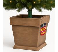 Base Albero di Natale Vaso Marrone Supporto 40x40x41cm con Attacco Universale