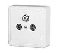 Base Antenna - Base blindata per montaggio su superficie, ideale per TV, FM e Sat