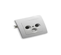 Base Antenna - Base da incasso per TV e radio, ideale per installazione in interni, facile montaggio e connessioni sicure