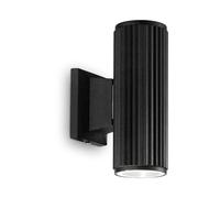 Applique Moderna Base Alluminio Nero 2 Luci 5W 4000K Luce Naturale
