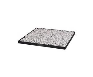 Base Braciere Quadrata in Acciaio Crudo 120x120 cm, Altezza 6 cm - Ideale per Pietre Decorative e Protezione del Prato