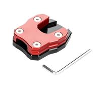 Base Cavalletto Laterale Per NMAX155 NMAX125 N-MAX NMAX 155 125 Piede Cavalletto Laterale Estensione Pad Kick Stand Piastra Alluminio CNC(Red)