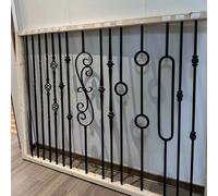 Base corrimano per scale in ferro nero 10 pezzi per sistemi di ringhiera di rinf