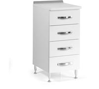 Base cucina 4 cassetti 40 cm bianco frassinato Frassino bianco