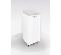 Base Cucina Componibile Bianco Lucido 30 cm con Top e Maniglia Cromo
