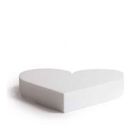 Decora 0173912 Basi a forma di cuore in polistirolo ideali per esercitazioni e per realizzare torte a piani dall'aspetto perfetto, Dim. 50 X 5 H CM
