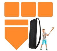 Base da baseball, 41 cm, set base in gomma Throwdown da 350 g, set base in gomma, perfetto per baseball con pitching Home Plate Sports accessori per il cortile esterno a casa