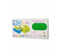 Base da costruzione per LEGO DUPLO 16×32, 25,5 × 51 cm, verde - L-W Toys