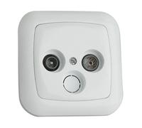 Base da incasso per antenna TV e radio, design discreto, facile installazione, ottimizza il segnale e migliora la ricezione audio e video.