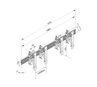 Base da pavimento per TV a schermo piatto Multibrackets 4122 Supporto display espositivi 165,1 cm (65") Nero [MB4122] NEW
