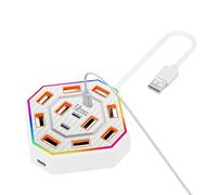 Base De Carga Para Portátil, Adaptador USB 13 Puertos, Estación Acoplamiento Multifuncional, Equipo Protección Contra Sobrecarga Eléctrica, Accesorio Oficina, Hogar, Estudiante, Escuela, Trabajo Diari