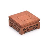 Base decorativa forma quadrata teiera in legno base vaso base base vaso in legno statua del Buddha decorazione base per la decorazione espositore supporto per piante in legno (L)