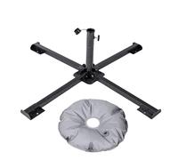 Base del peso 'ombrellone esterno - Supporto pieghevole per ombrello | Base parasole per patio pesante per campeggio, barbecue, balcone, prato | Supporto portatile per il piede