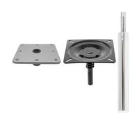 Base del sedile della nave, piastra inferiore della base in lega di alluminio for colonna con perno da 3/4 ", raccordi for sedili da 7" x 7 "per pesca, ponte di pontoni, crociera, basso e navi