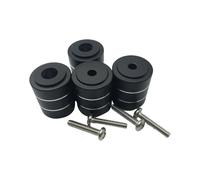 Base del supporto ammortizzante per piedini, Black | Piedino ricambio in alluminio, supporto isolante, accessori per la dissipazione del calore, piedino