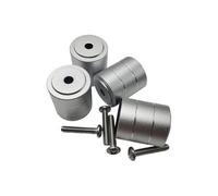 Base del supporto ammortizzante per piedini, Silver | Piedino ricambio in alluminio, supporto isolante, accessori per la dissipazione del calore, piedino