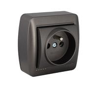 Base della spina Solera Mural 2p+t Grafite 16 A 250 V Francese