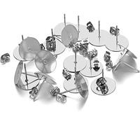 Base dell'orecchino della Vite prigioniera dell'incastonatura dell'orecchio Che Fa Lo Strumento per Il Tempo Libero usando, Colore dell'Acciaio, 12mm Convenient Handled