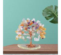 Base di agata dell'albero dei soldi di cristallo Feng Shui Ornamenti per la