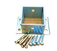 Base di ancoraggio for montanti di ringhiera quadrati in acciaio inossidabile - Staffa imbullonata for terrazza, pergola,(105x105mm)