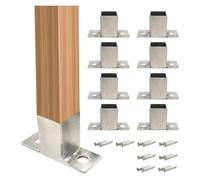 Base di ancoraggio per pali, Basi for pali in acciaio inossidabile, confezione da 8, diverse misure, for ringhiere di terrazze, cassette postali, verande(Diameter: 0.83in; H: 1.3in)