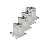 Base di ancoraggio per pali da terrazza, Basi for pali in acciaio inossidabile for recinzione for terrazza, pergola, argento, dimensioni multiple(40x40mm(1.6x1.6 in))