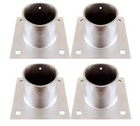 Base di Ancoraggio per Pali Rotondi 1 3 5 Confezione da 6 Pezzi 10 Pezzi, Supporti per Recinzione per palo per pergola in Acciaio Resistente/staffe per Fondo cancello con picchetti in Legno di