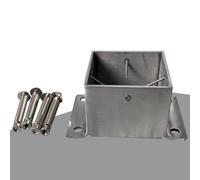 Base di Ancoraggio per palo per Ponte in Cemento 2x2 3x3 4x4 5x5 6x6 7x7 8x8 Pollici, Kit di staffe Base per Posa pergola Supporto per Colonna Resistente per Portico Esterno Giardino Pali di Legno