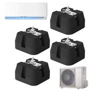Base di base per condizionatore d'aria Split | Base per condizionatore d'aria senza ventilazione, set pesante di 4 staffe antivibranti con capacità di carico di 500 kg