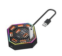 Base Di Carica Per Laptop | Stazione Di Aggancio USB A 13 Porte - Elettronici Design RGB Per Appartamento Casa Scuola Campus Università Biblioteca