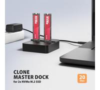 Base di connessione Axagon ADSA-M2C22L SSD M.2 USB 3.2 Gen 2x2 Type-C