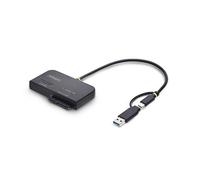 StarTech Adattatore da USB-C / USB-A a M.2 NVMe e SATA da 2,5" / 3,5", 10 Gbps, Lettore per SSD Esterno, Senza Attrezzi, B+M/M-Key