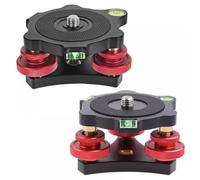 Base di livellamento a tre ruote LP-64 con livello di bolla compatibile con rilevamento del treppiede di livellamento in alluminio foro da 3/8 pollici