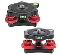 Base di livellamento del treppiede con cuscinetto superiore e laterale in gomma antiscivolo progettato livellatore a tre ruote per DSLR Base di livellamento a tre ruote