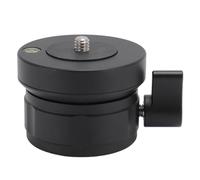 Base di livellamento per treppiede, livellatore per fotocamera con bolla d'aria, piastra regolabile in alluminio per videocamera DSLR, range di inclinazione di 5 gradi, filettature