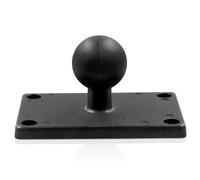 Base di Montaggio Quadrata nel Alluminio con Base di Montaggio per Moto con Testa un Sfera nel Gomma da 1 Pollice per Staffa di Navigazione RAM, Stile