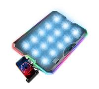 Base di raffreddamento avanzata per laptop per gamer: 15 ventole RGB ultra silenziose, supporto regolabile a 7 livelli, doppie porte USB, adatta a laptop da 12,1 a 17,3 pollici, prestazioni