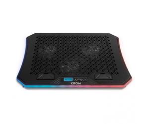 Base di raffreddamento Krom Kooler RGB per laptop fino a 19"