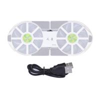 Base di raffreddamento per laptop, supporto portatile con doppia ventola, luce LED blu, design ergonomico, pieghevole, per la dissipazione del calore