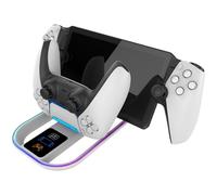 Base di ricarica Blackfire Dual RGB LED per lettore remoto PlayStation Portal e DualSense PS5