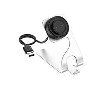 Base di ricarica di ricambio compatibile con Amazfit Bip 5/Bip3 pro/Bip3/GTR2/GTS4 Mini/T-Rex pro/GTS2 Smart Watch con cavo di ricarica USB (argento)