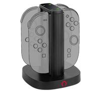 Base di ricarica Konix 3328170304764 per 4 Joy-Con Switch 2 LED Nero