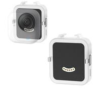 Base di ricarica magnetica per Insta360 Go Ultra, stazione di ricarica rapida ricaricabile con supporto a scarpa fredda e attacco filettato da 1/4" (bianco/batteria integrata da 500 mAh)