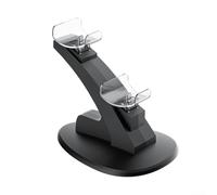 Base di ricarica per controller Switch2 Pro con due porte e luce LED verde, stazione desktop in ABS per una gestione rapida, design salvaspazio per configurazione di gioco, colore nero (nero)