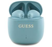 Base di ricarica per cuffie Bluetooth TWS Guess, colore turchese, con logo class