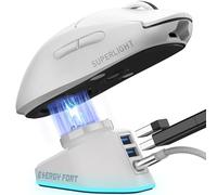 Base di ricarica per mouse Logitech G PRO X SUPERLIGHT 2, G502/G502X/G502X Plus Lightspeed, G703, G903, G PRO Wireless Gaming Mouse, sostituisce per sistema di ricarica wireless Powerplay (bianco)