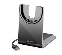 Base di ricarica Poly Voyager USB-A per cuffie, supporto di ricarica nero