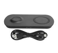 Base di ricarica wireless doppia per iPhone e Apple Watch, stazione di ricarica rapida con certificazione Qi e design portatile, cavo di tipo C