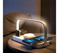 Base di ricarica Wireless ● Ricarica rapida da 15W ● 3 in 1 ● Luce notturna